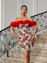 Saige Off Shoulder Floral Embroidered Mini Dress